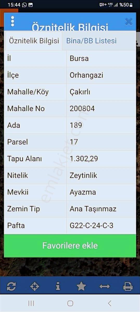 Turyap Mehmet Çevik Ten Orhangazi Çakırlı 1300m2 Zeytinlik - Görsel 8