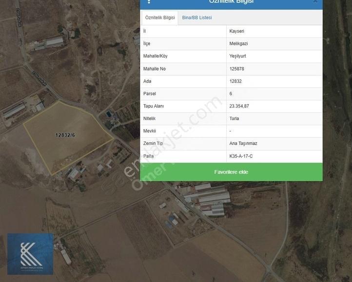 Yeşilyurt İmara Çok Yakın Yatırımlık Satılık Tarla