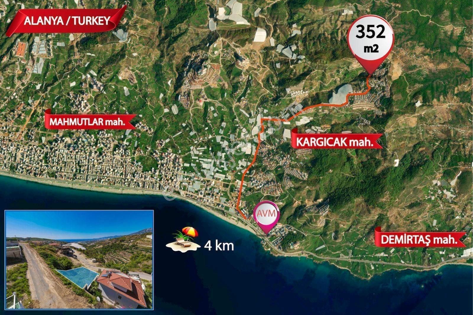 Alanya Kargıcak’ta Satılık 353 M² Projeli Ruhsatlı Villa Arsası - Görsel 2