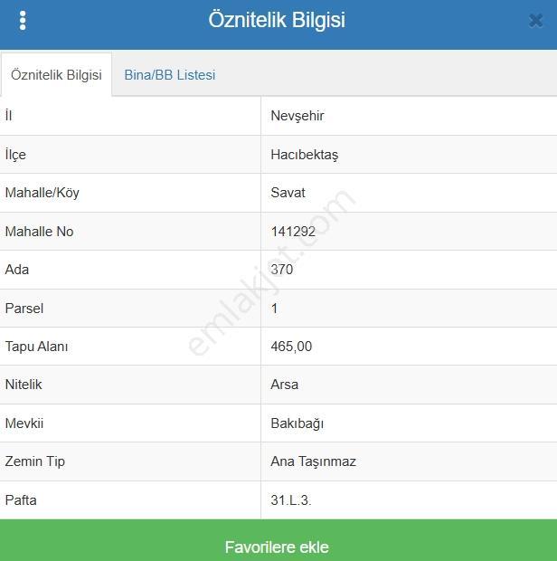 Hacıbektaş Savat Mahallesi Yatırımlık İmarlı Arsa - Görsel 3