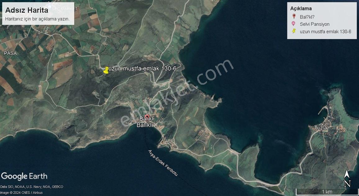 Erdek Paşalimanı Adası Balıklı Mahallesin De Satılık Tarla - Görsel 6