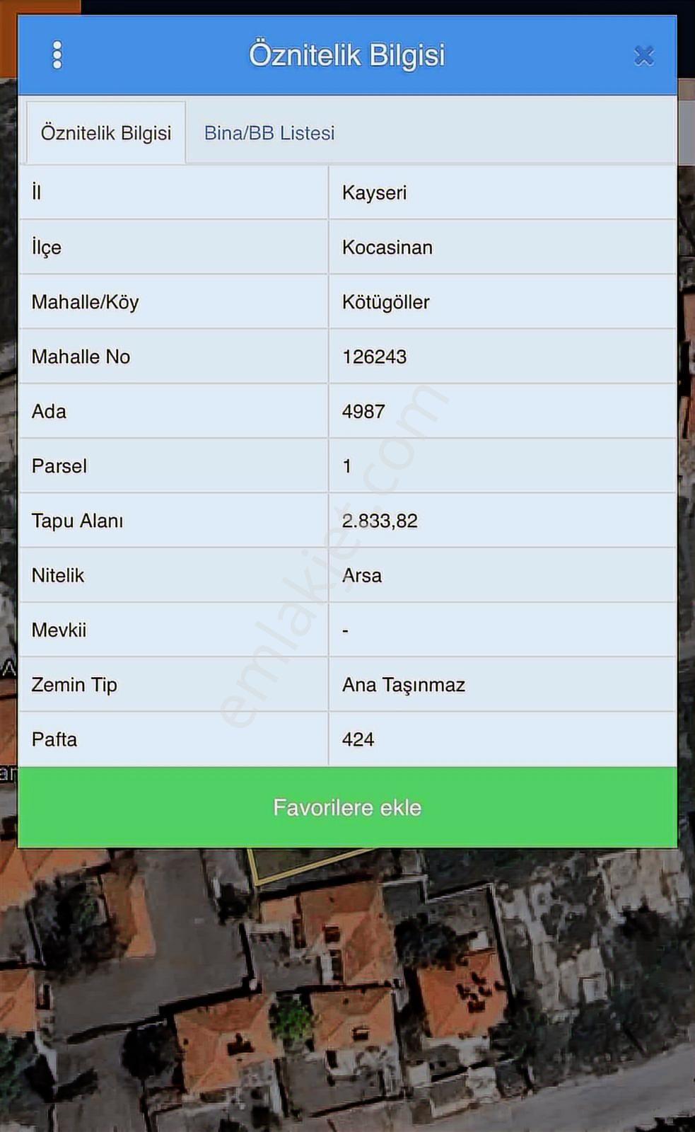 Kayseri Kocasinan Hoca Ahmet Yesevi Malallesinde Satılık Arsa