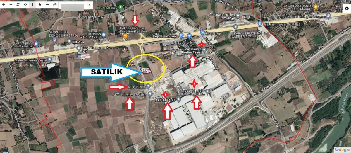 Sakarya Pamukova Gökgözde Hertürlü Ticari Faaliyete Uygun Arsa