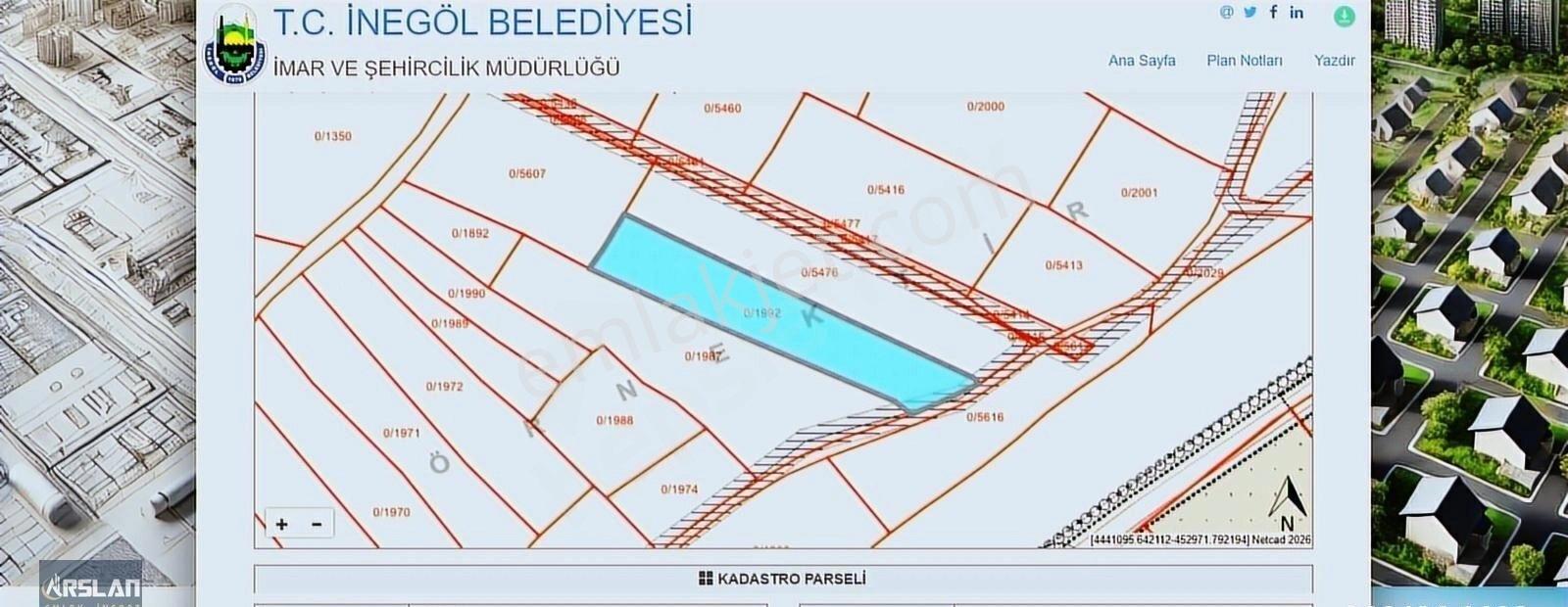 Arslan Emlak'tan İnegöl Yeniceköyde Satılık Değerli Tarla - Görsel 26