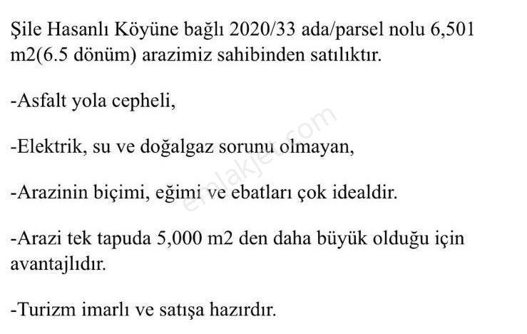 İstanbul Şile Hasanlı'da Asfalta Cepheli 6.501 M2 Düz Bir Arazi - Görsel 12