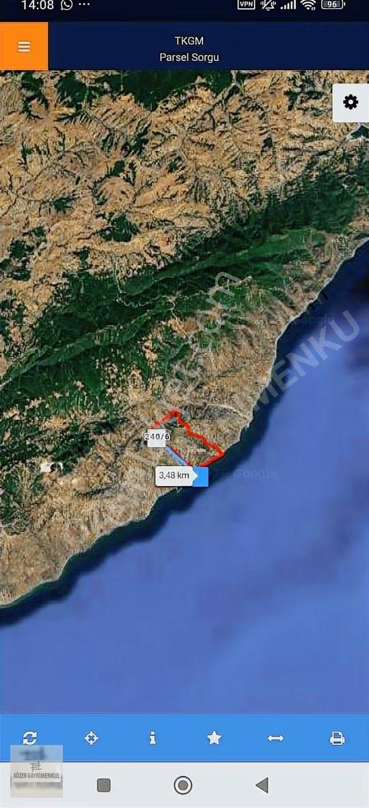 Satılık Kiraz Bahçesi Tek Tapu Deniz Manzaralı Tepe Konum - Görsel 5