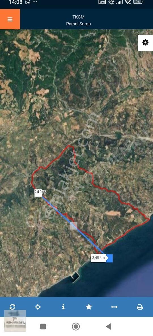 Satılık Kiraz Bahçesi Tek Tapu Deniz Manzaralı Tepe Konum - Görsel 4