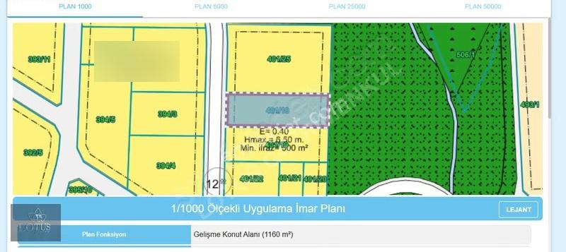İzmit Kabaoğlu 1.160m2 Villa Yapımına Uygun İmarlı Arsa