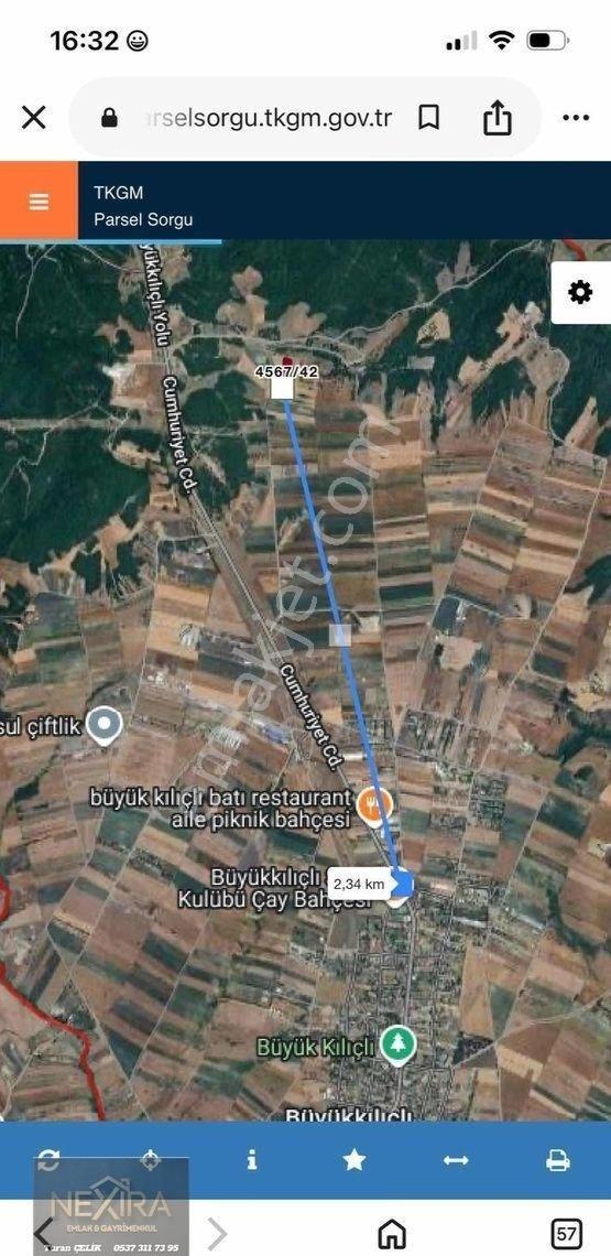 Sılıvrı Büyükkılıçlı Köyü'nde 1717 Metre Tek Tapu Satılık Tarla - Görsel 2