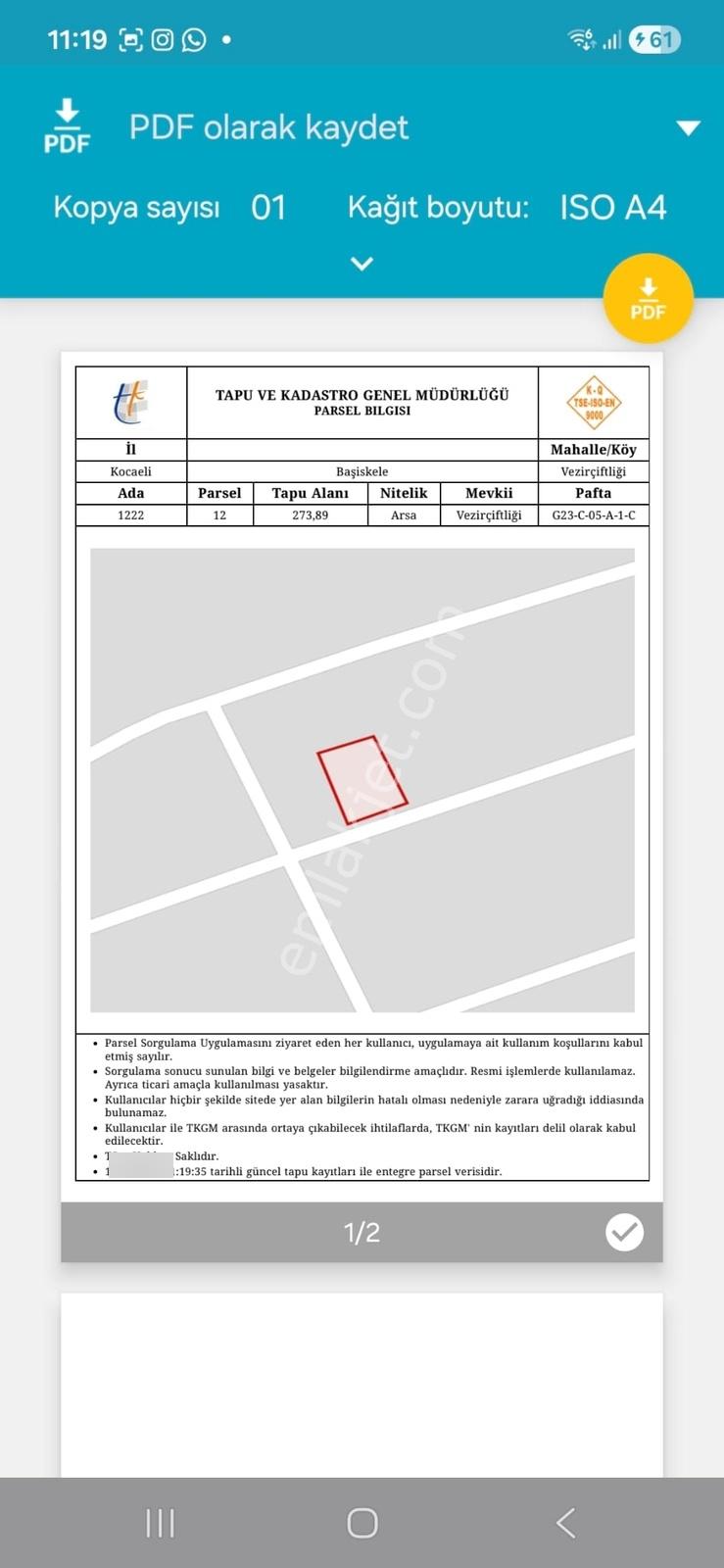 Asies Global' Fırsat Başiskele Vezirçiftlik 274 M2 Konut İmarlı! - Görsel 6