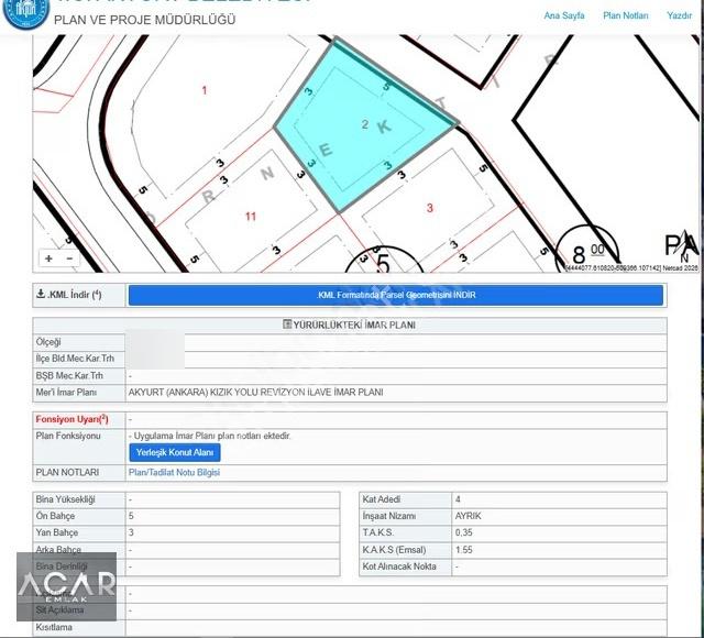 **acar|emlak**600m2 İmarlı Tek Tapu -manzaraya Hakim Fırsat Arsa - Görsel 7