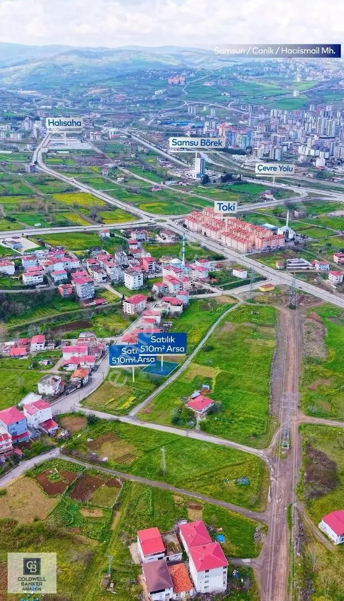 Cb. Amazondan Samsun Canik Satılık Arsa 6 Kat İmarlı Köşe Parsel - Görsel 3