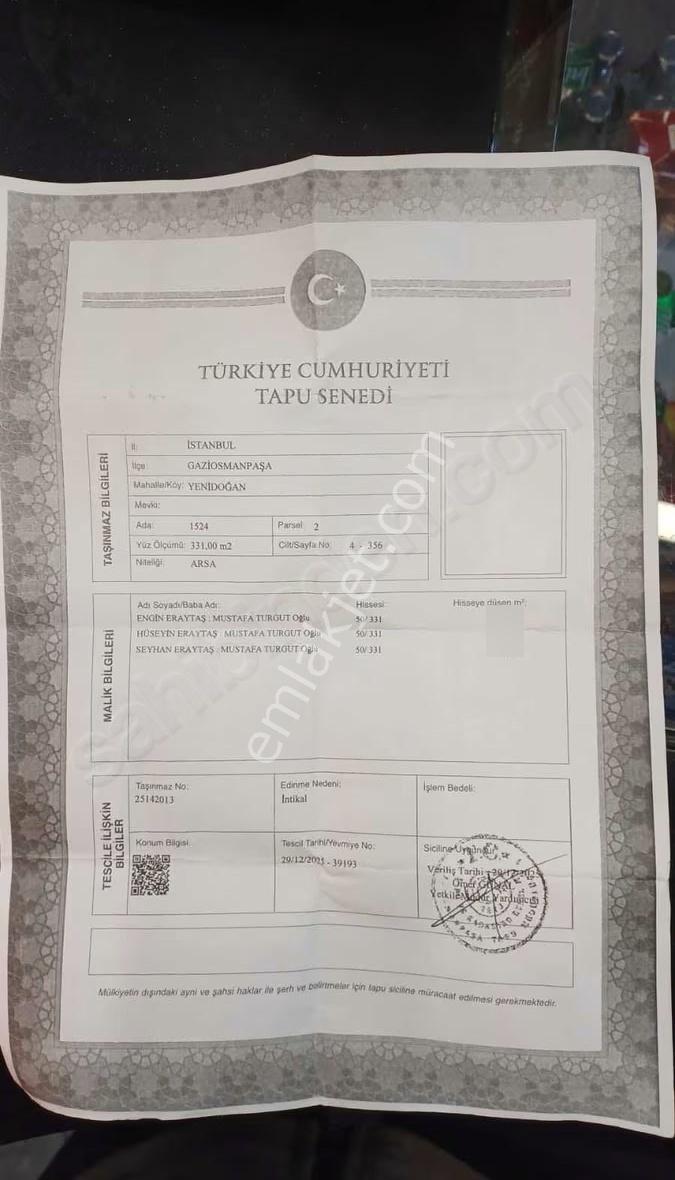 G.o.paşa Köşegen Sokak'da Satılık Müstakil Ev Ve Arsası