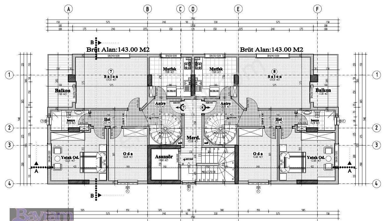 Bahçeşehir Koleji Arkası Projeden Satılık 2+1 Lüx Daire