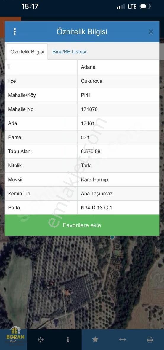 Boran Gayrimenkulden Çukurovanın Gözdesi Pirilide 534 M2 Arsa - Görsel 8