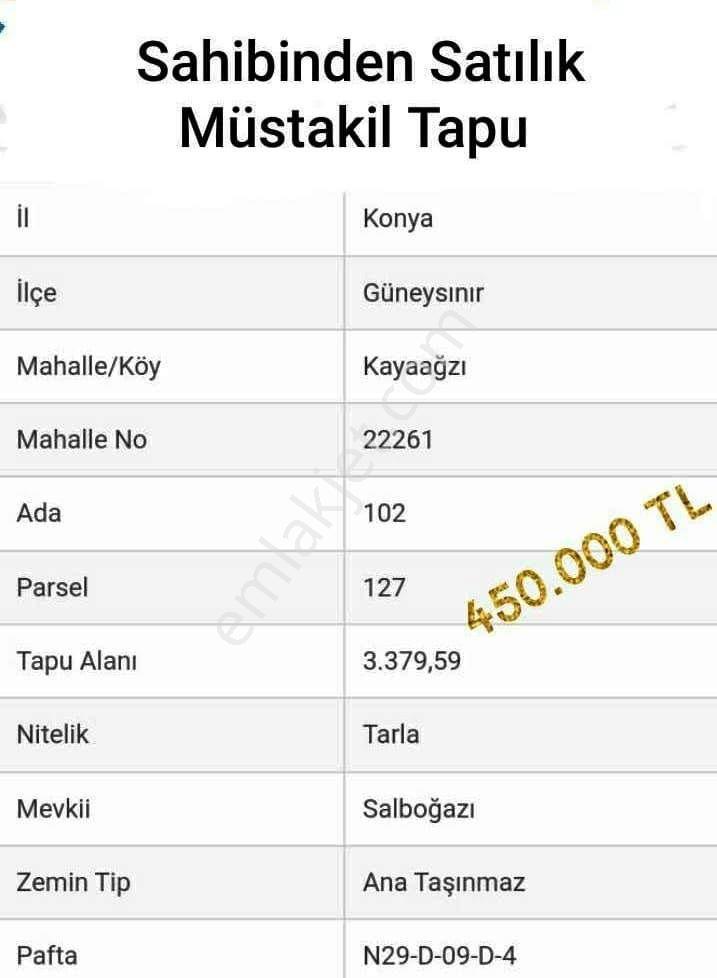 Konya /beyşehir/damlapınar Mh Müstakil Sahibinden Tarla/bahçe - Görsel 14