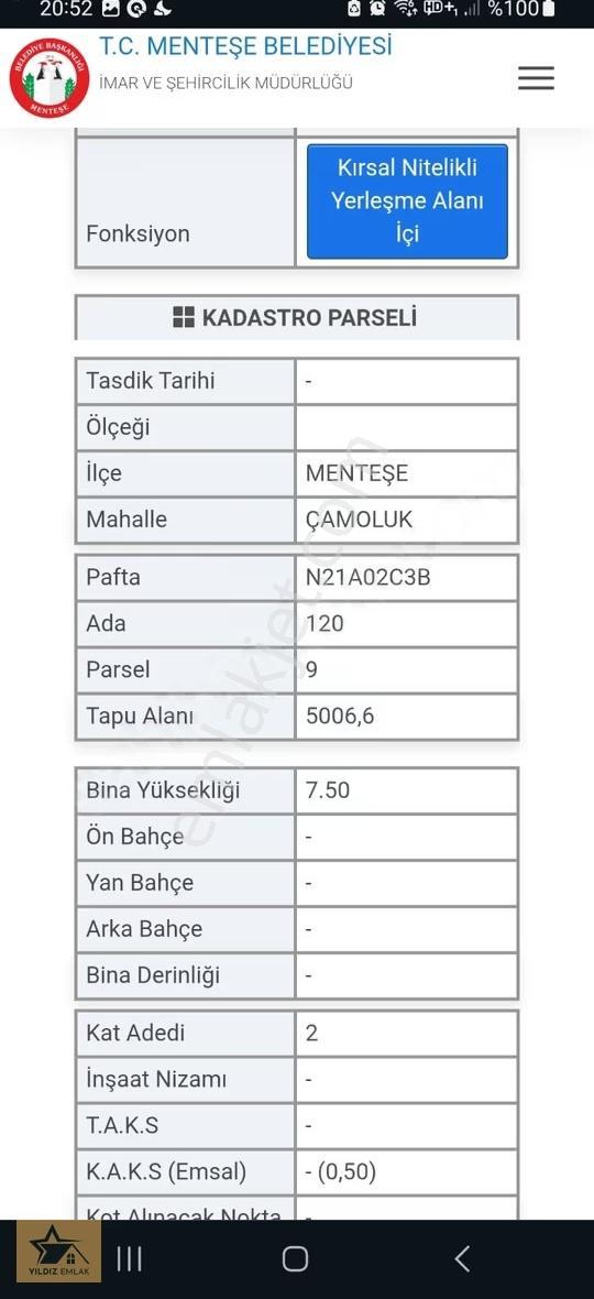 Muğla Menteşe Çamoluk'ta Köy İçi İmarlı Parseller - Görsel 5