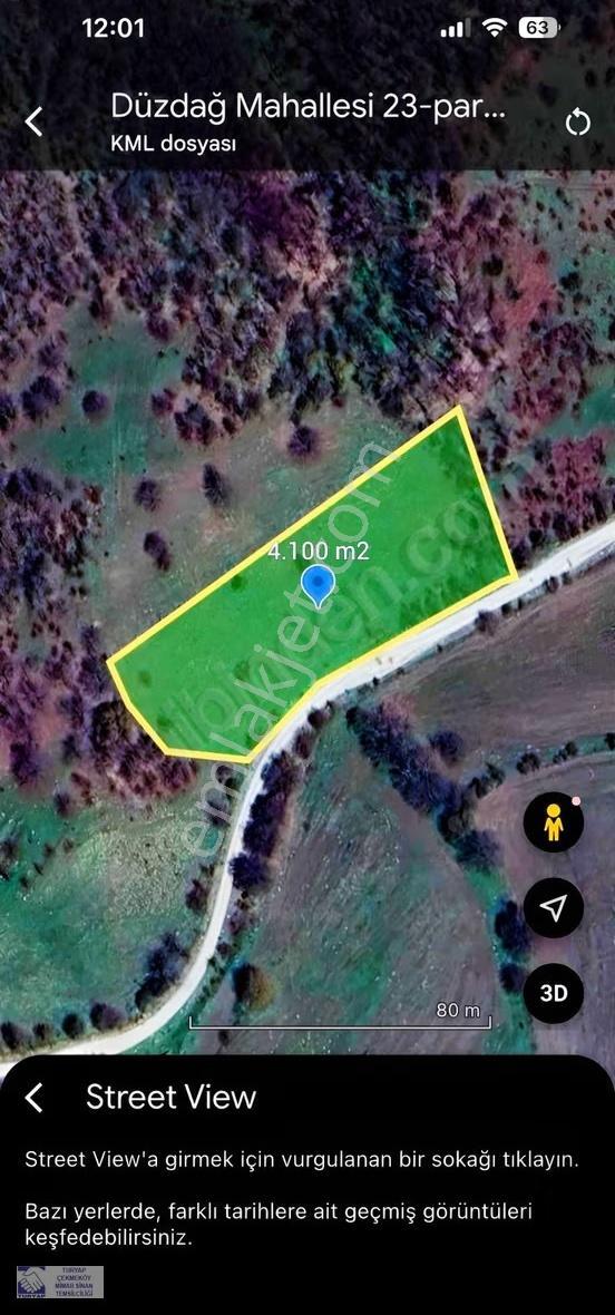 Bozüyükte Yatırımlık 4.100 M²-yola 83 M Cepheli Müstakil Arazi