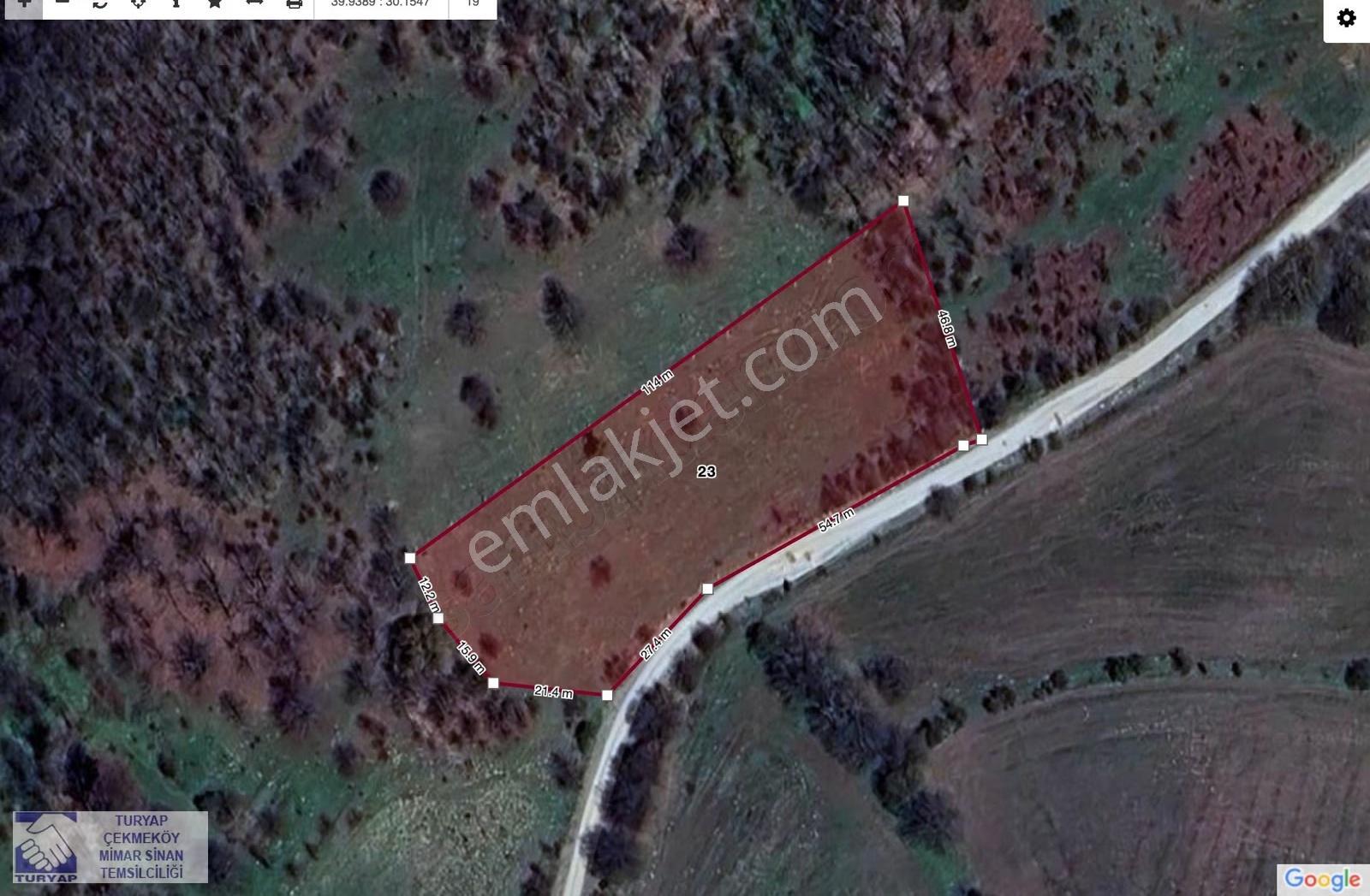 Bozüyükte Yatırımlık 4.100 M²-yola 83 M Cepheli Müstakil Arazi - Görsel 4