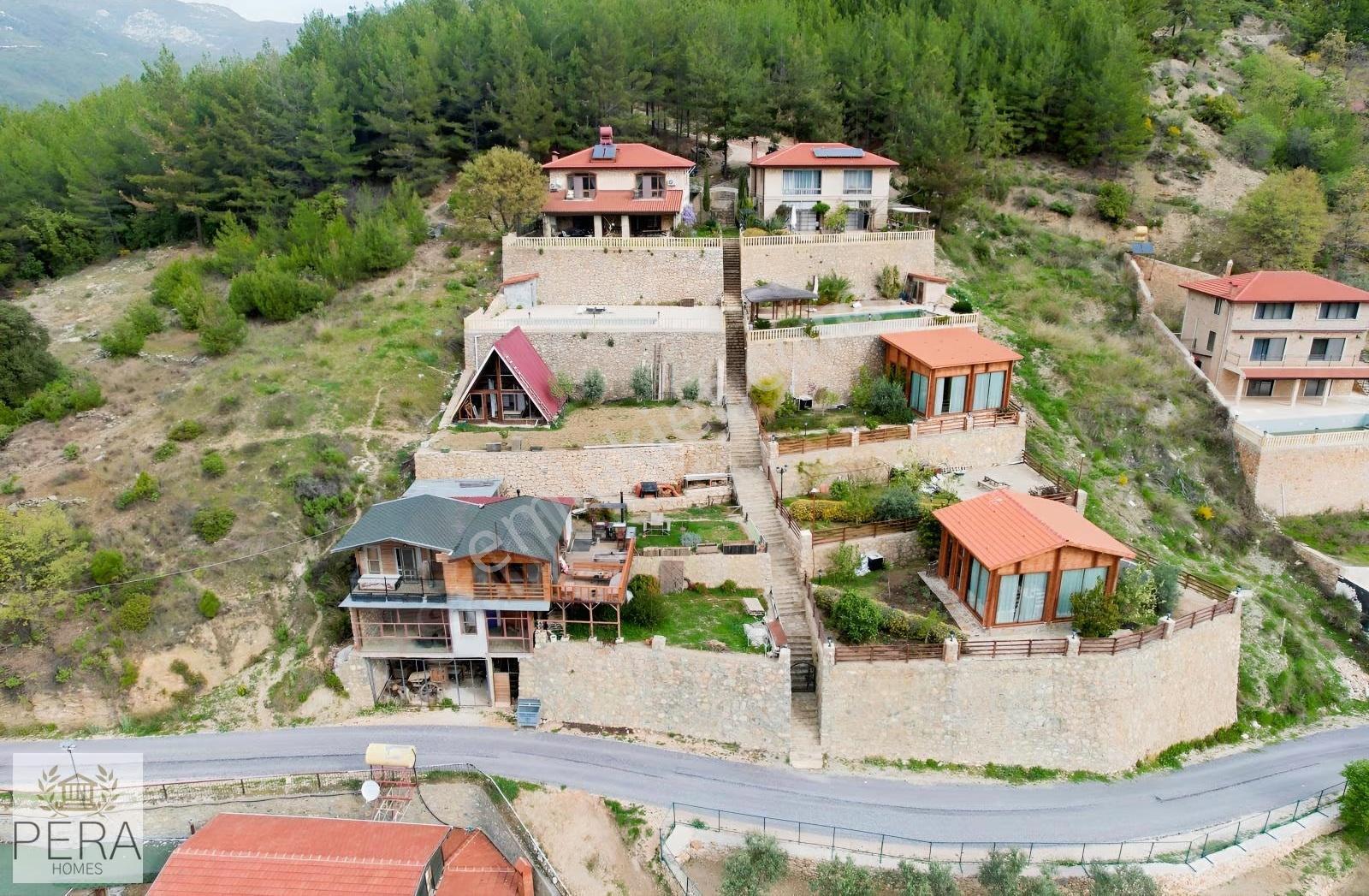 Alanya Dimçayı Üzümlü Satılık Taş Villa Bungalov Konseptli Mülk - Görsel 6