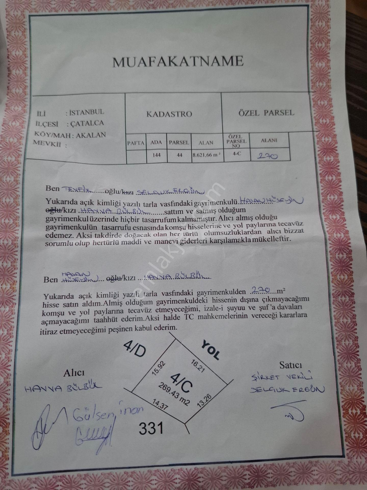 Çatalca/ Akalan 270 Mt Pazarlık Sünnettir - Görsel 2