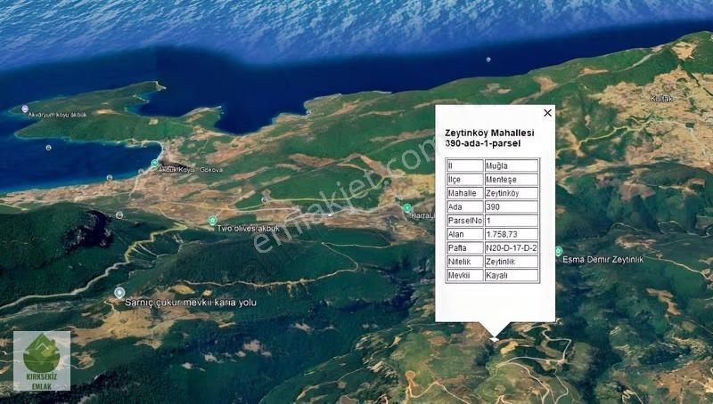 Muğla Menteşe Zeytinköyde Denize Yakın Satılık 1759 M² Tarla...