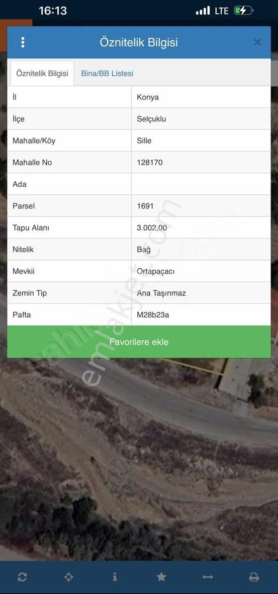 Sillede İmarı Açılak Arsa