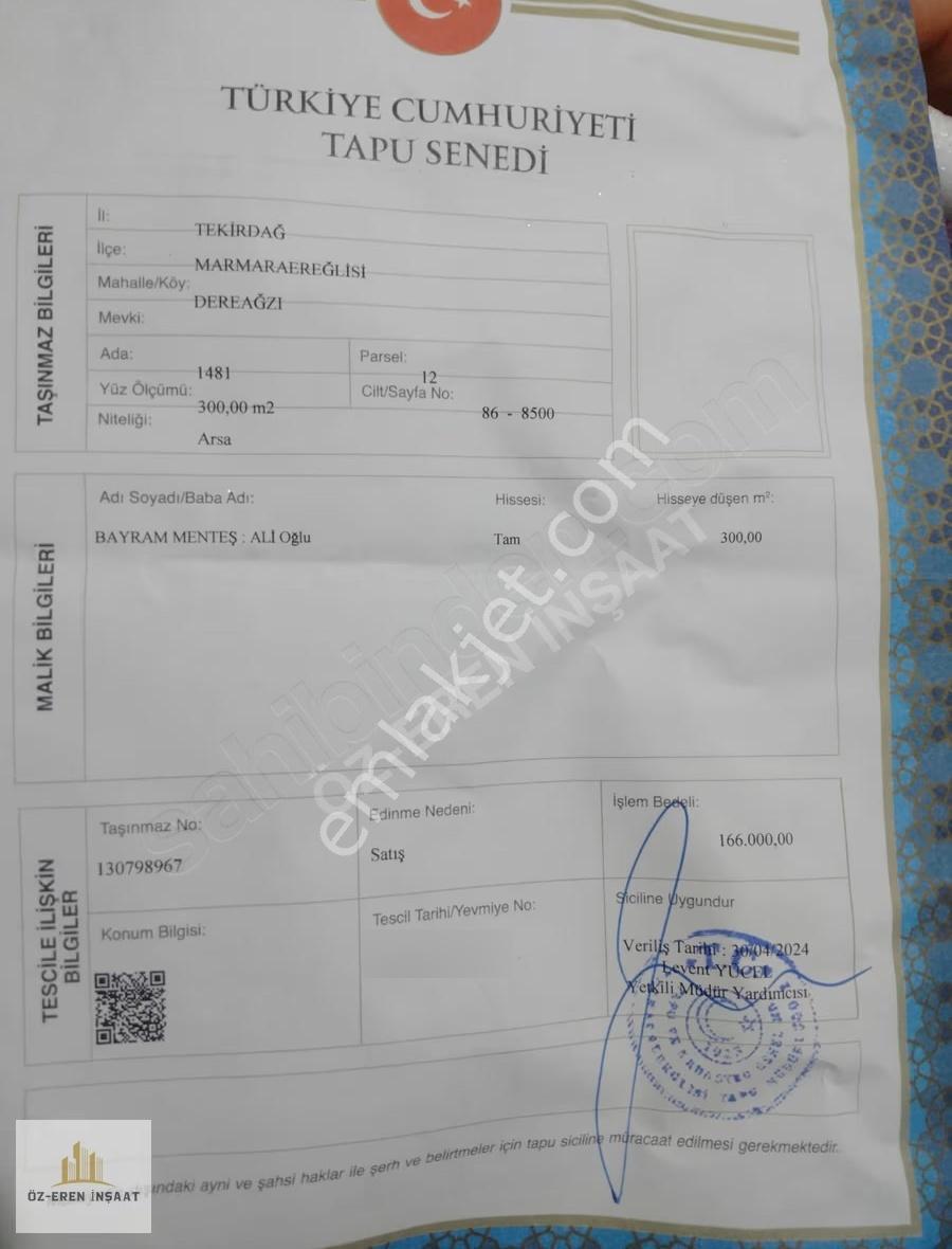 Yeniiçiftlik'te Denize Yakın 300m² Villa İmarlı Satılık Arsa - Görsel 2
