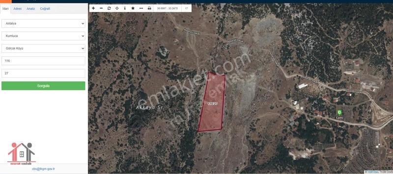 Antalya Kumluca Gölcük Mah. Kovalık' Ta 15.519 M² Satılık Tarla
