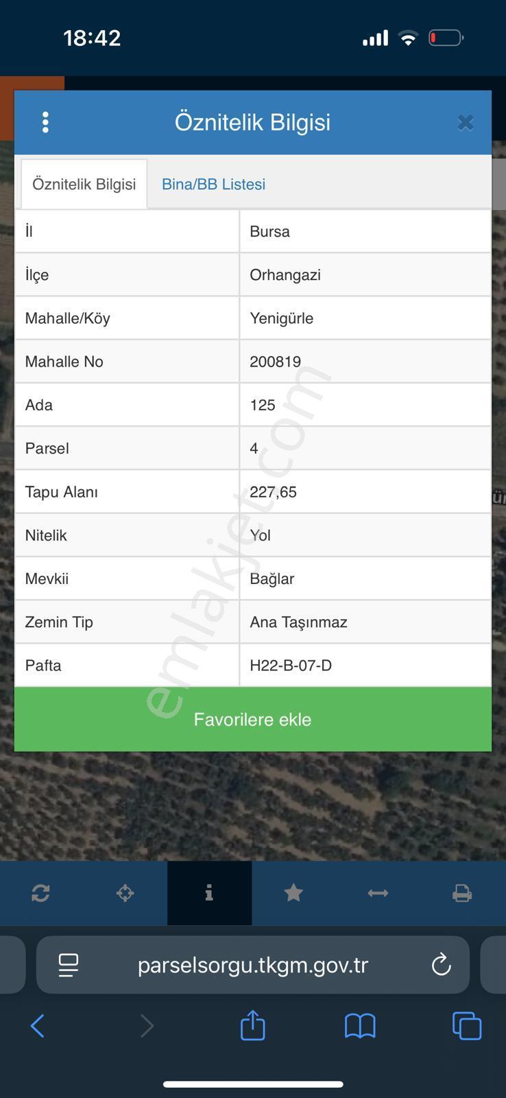 Bursa Orhangazi Yenigürle Mh 5500+1300 M2 Satılık Zeytinlik - Görsel 6