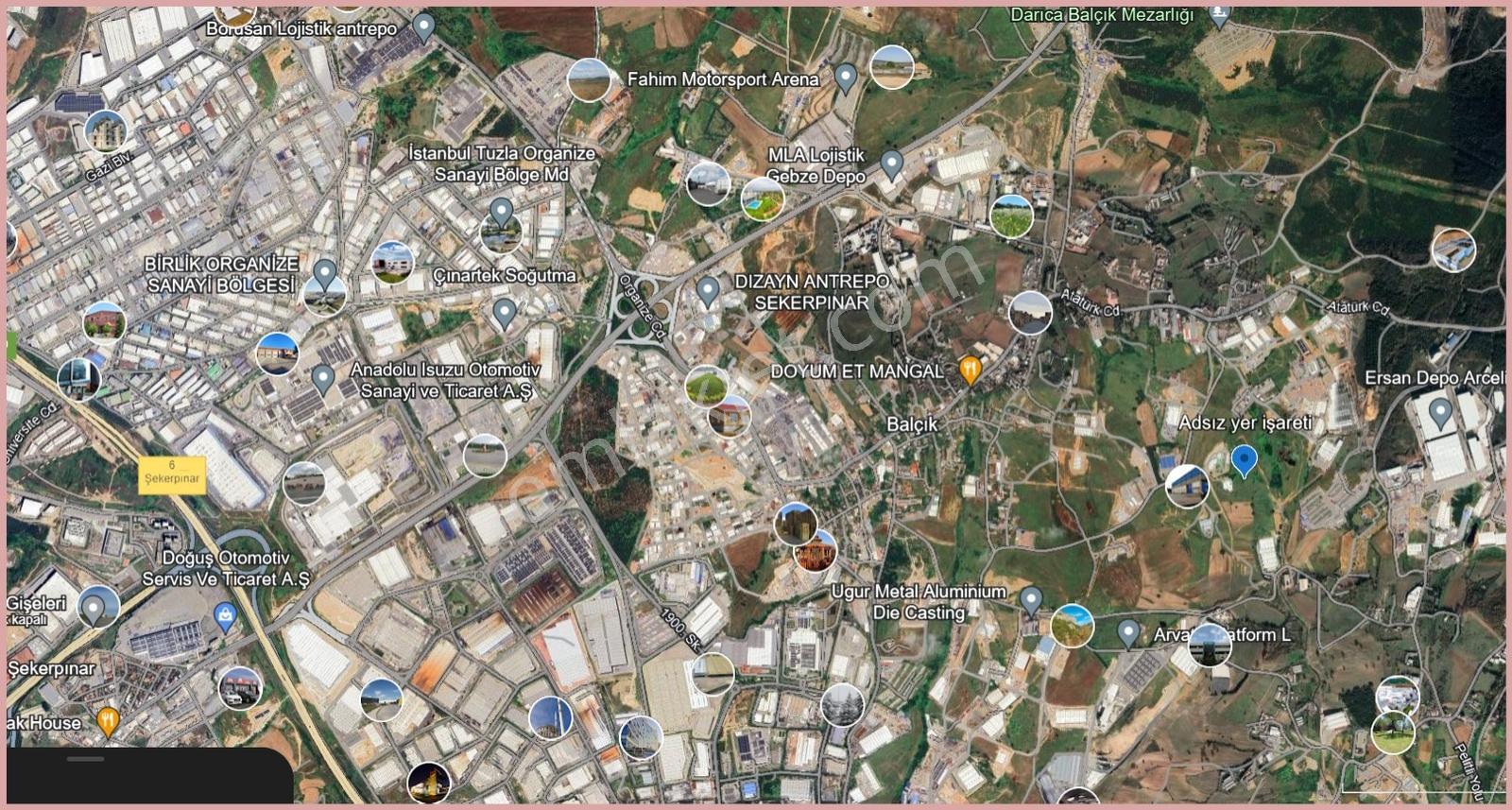 Balçıkta Satılık 16.700 M2 0,25 Sanayi Arsası