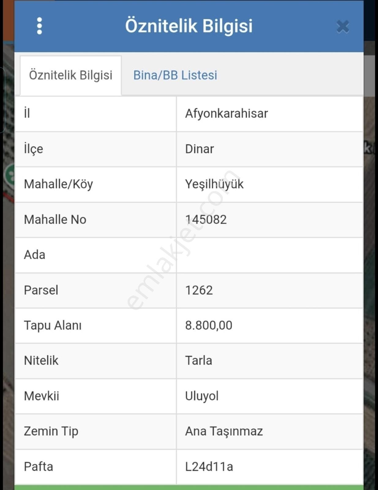 Afyon Dinar Yeşilhöyük De Denizli Çivril Sınırı Satılık Tarla - Görsel 7