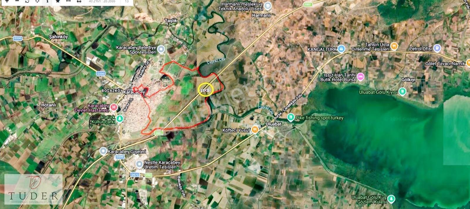 Bursa Karacabey'de Otoyola Cephe 2660 M² Yatırımlık Fırsat Tarla