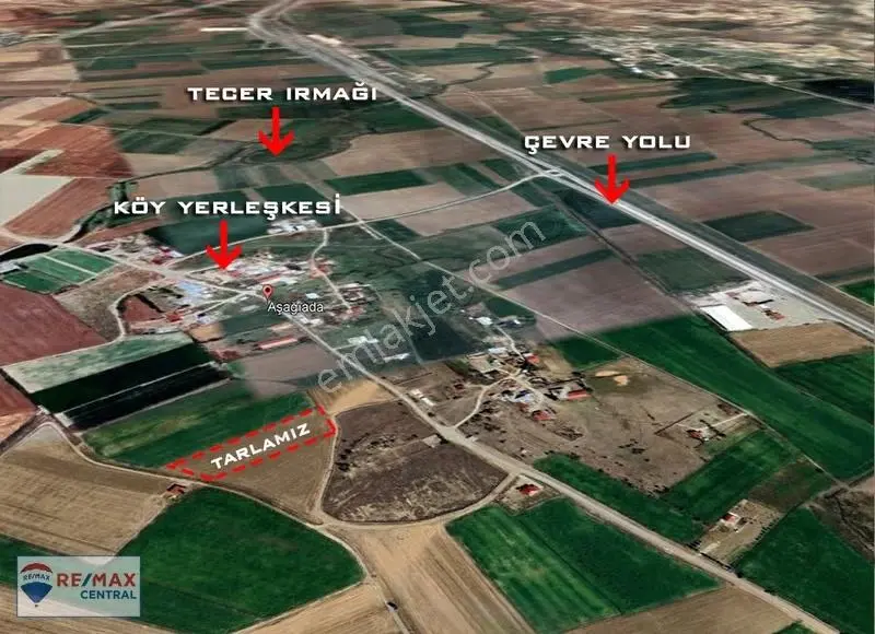 Re/max Central'dan Ulaş Aşağıada Köyünde 7.121 M2 Satılık Tarla