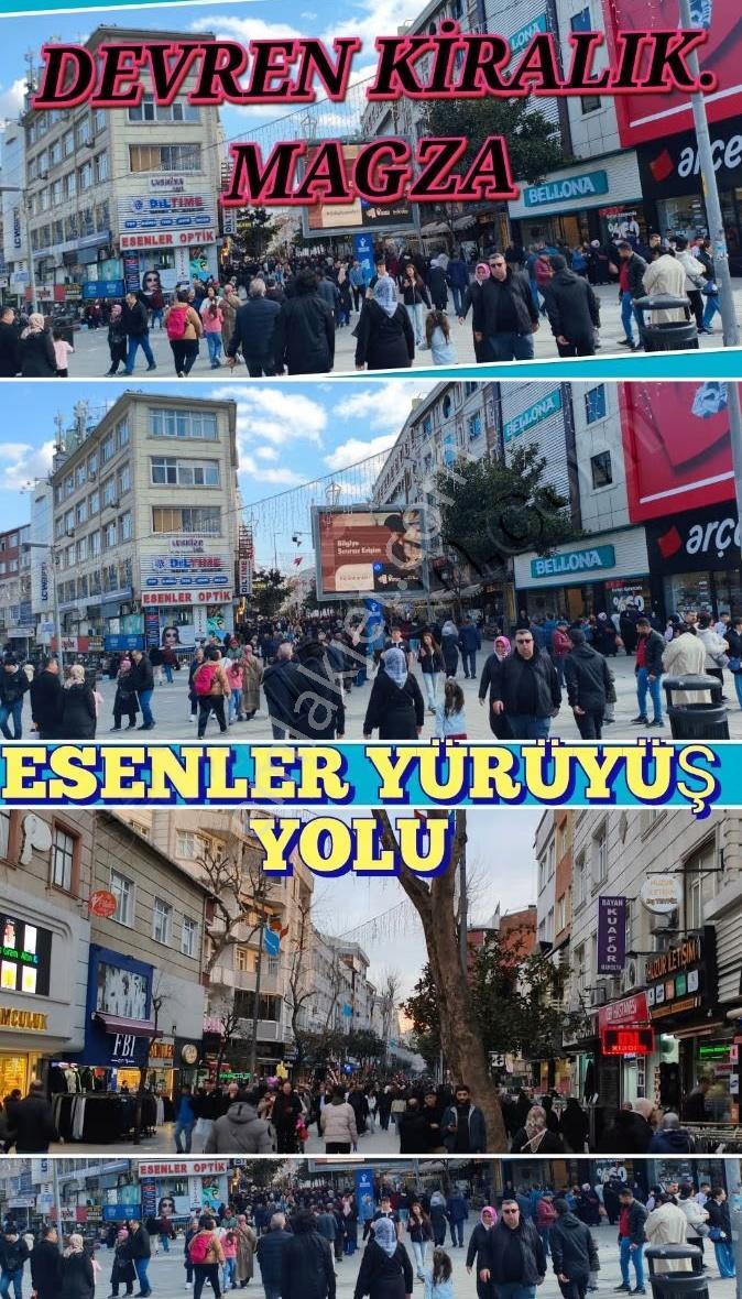 Devren Kiralık Magza. Esenler Meydan Yürüyüş Yolu İcerisinde