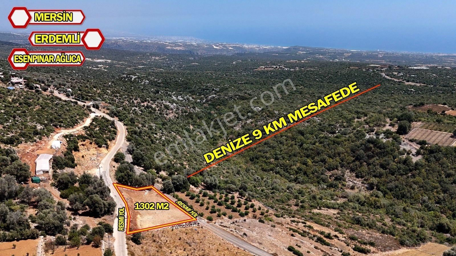 Erdemli Esenpınar Ağlıca 1300 M2 Panoramik Deniz Manzaralı Arsa - Görsel 6