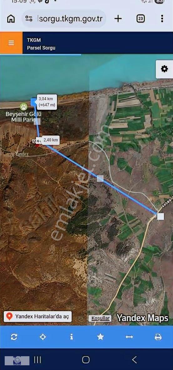 Konya Beyşehir Üstünler'de 2999 M2 Satılık Tarla - Görsel 2