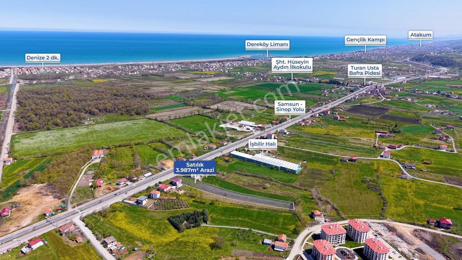 Samsun 19 Mayıs'ta Ana Yola Cephe Satılık Tarla - Görsel 22