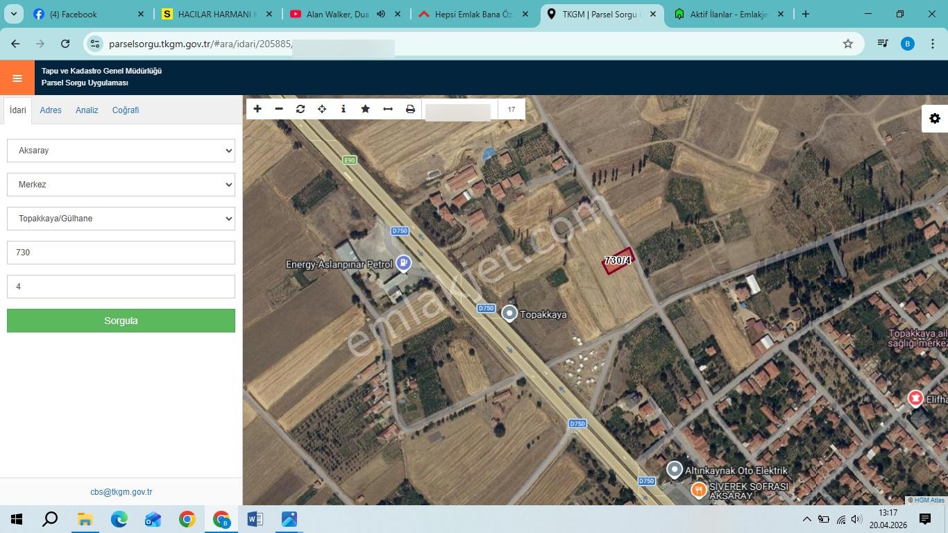 Aksaray Topakkaya Gülhanede Satılık Fırsat Arsa