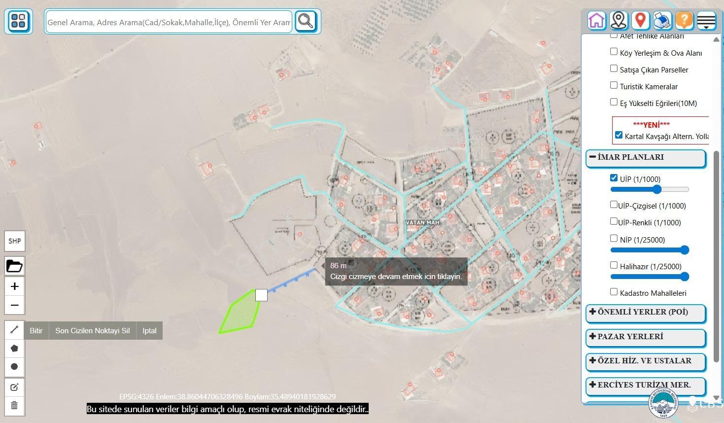 İmara Yakın Muhteşem Kayseri Manzaralı Satılık 2184 M2 Tarla - Görsel 7