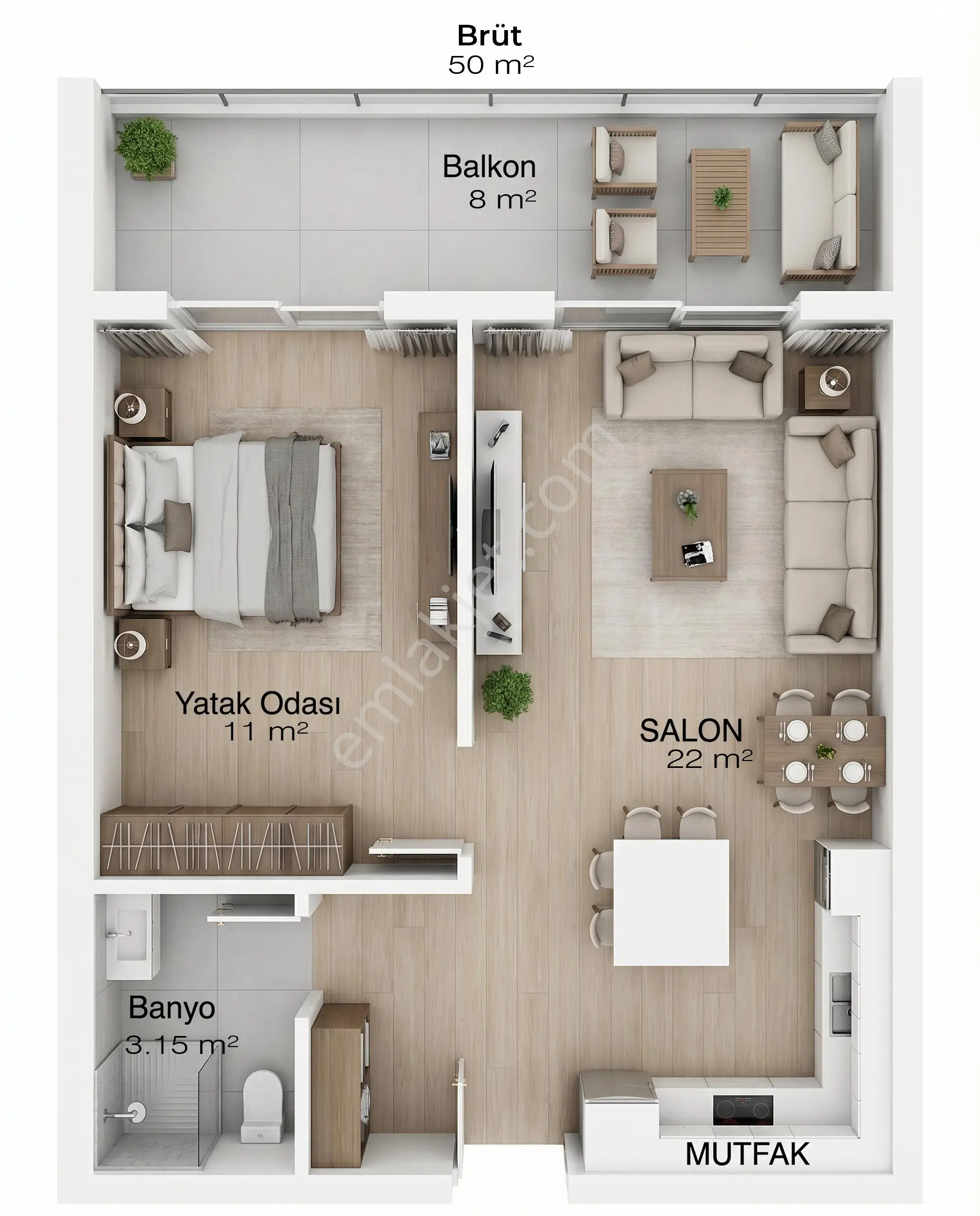 Beker Bulvar Projemizde 22.000tl Taksit İle 1+1 ~yılmaz Emlak - Görsel 5