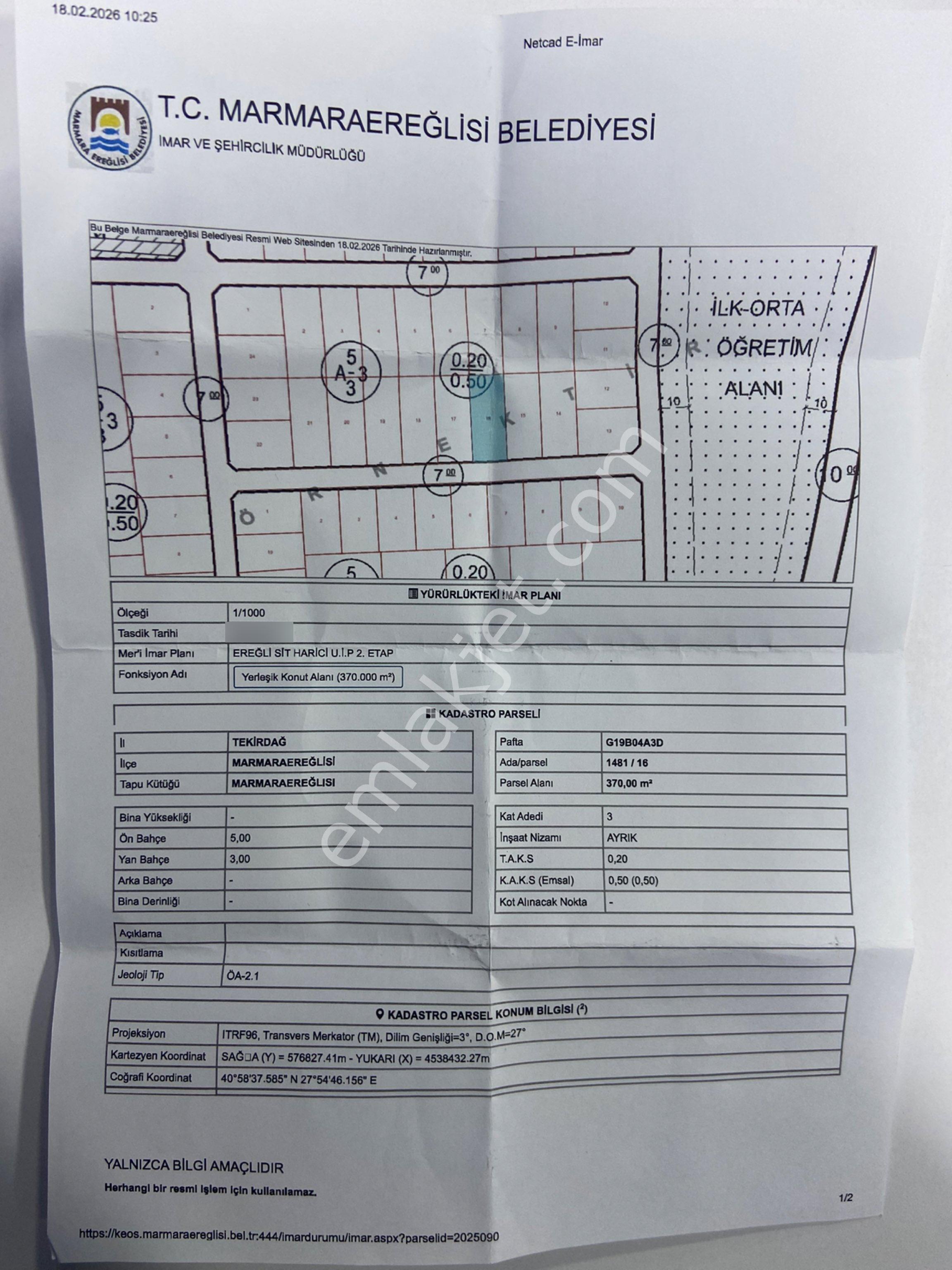 Sahibinden Satılık 370 M2 Müstakil Villa Arsası 3.450bin - Görsel 10