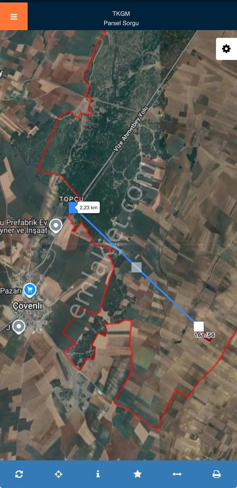 Kırklareli Vize Hasbuğa Tek Tapu 10.627 M2 Satılık Tarla