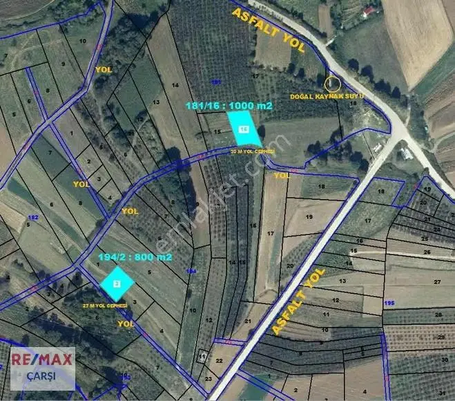Kandıra Ferizli'de Yol Kenarı 800 M2 Satılık Tarla