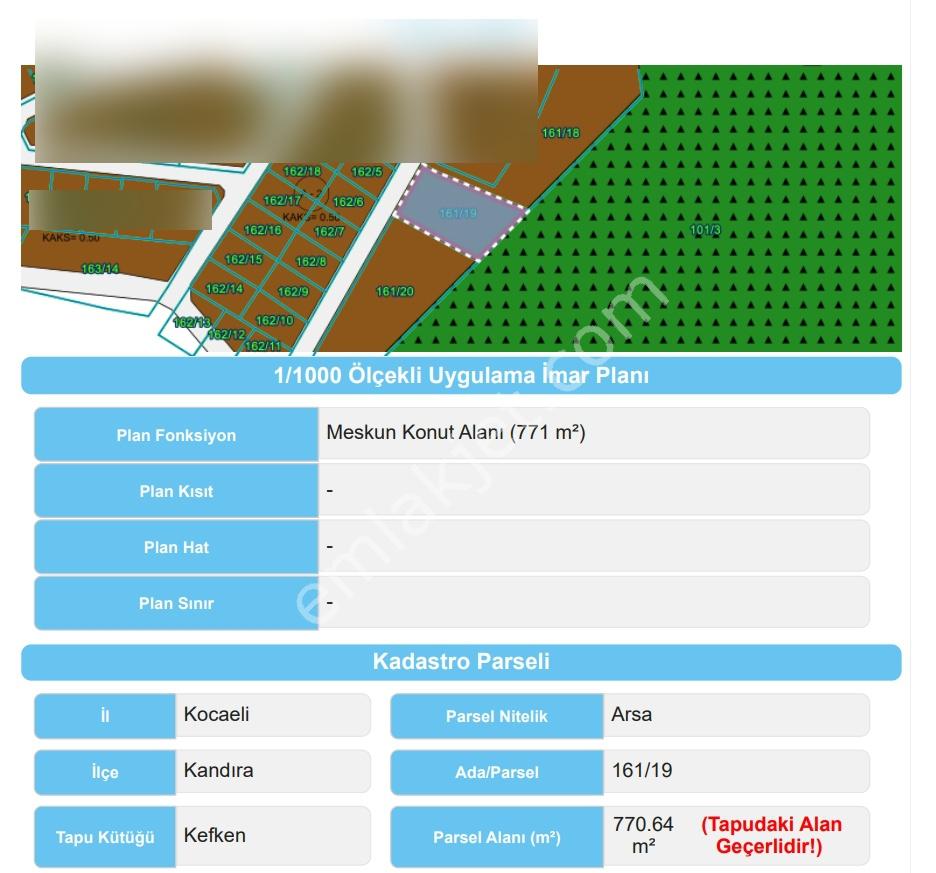 Kefkende Denize 70 Metre, Manzaralı 770 M² Villa İmarlı Arsa - Görsel 2