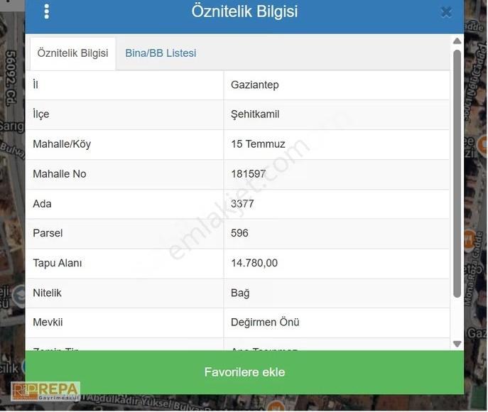 Repa Gayrimenkul Yılmaz Ateşgil'den 15 Temmuz'da Satılık Hisse