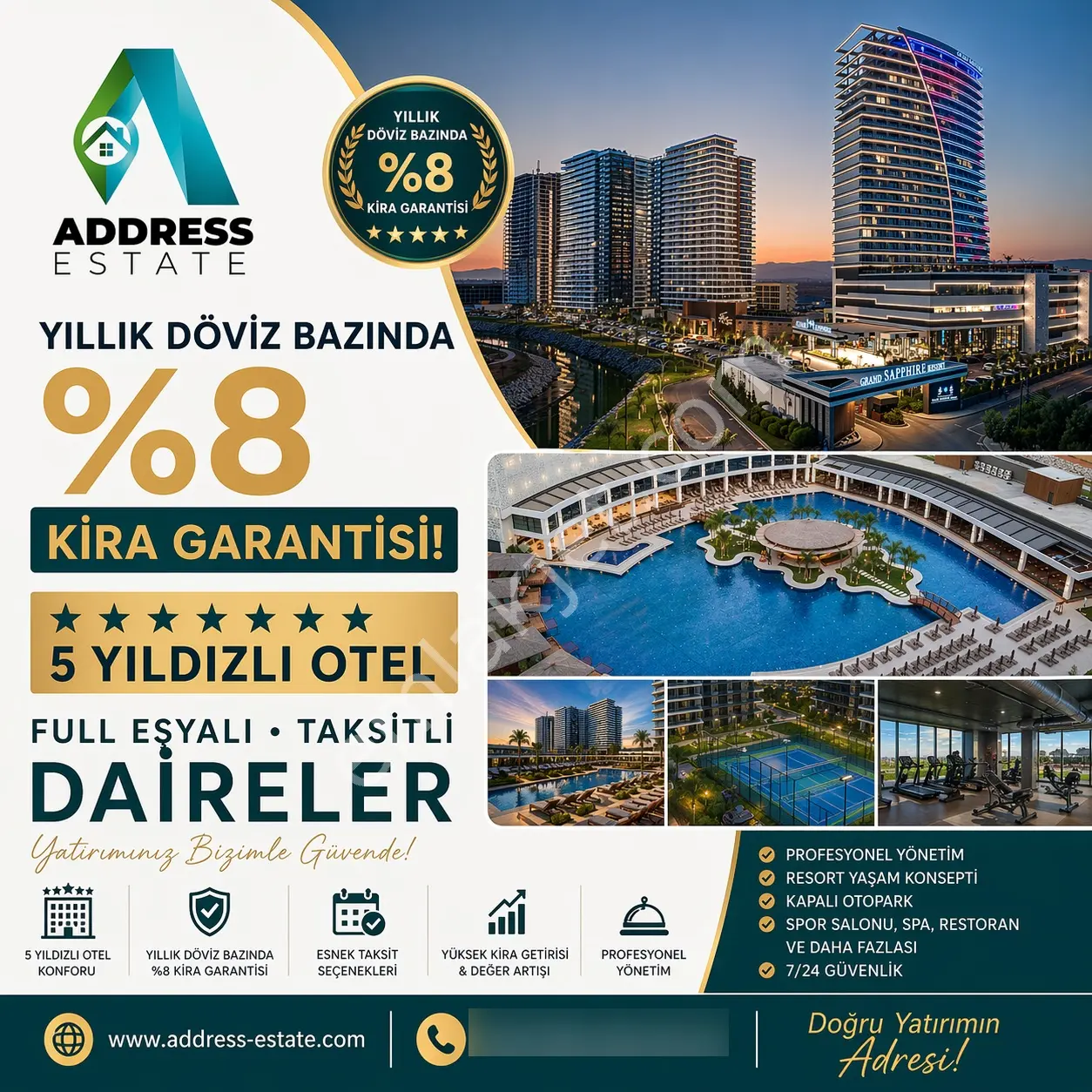 Kuzey Kıbrıs İskele Longbeach Bölgesinde %25 E Varan Kira Garantili Daireler