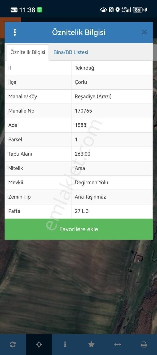 Çorlu Havuzlar Mahallesinde Satılık 263 M2 Villa Arsası - Görsel 5