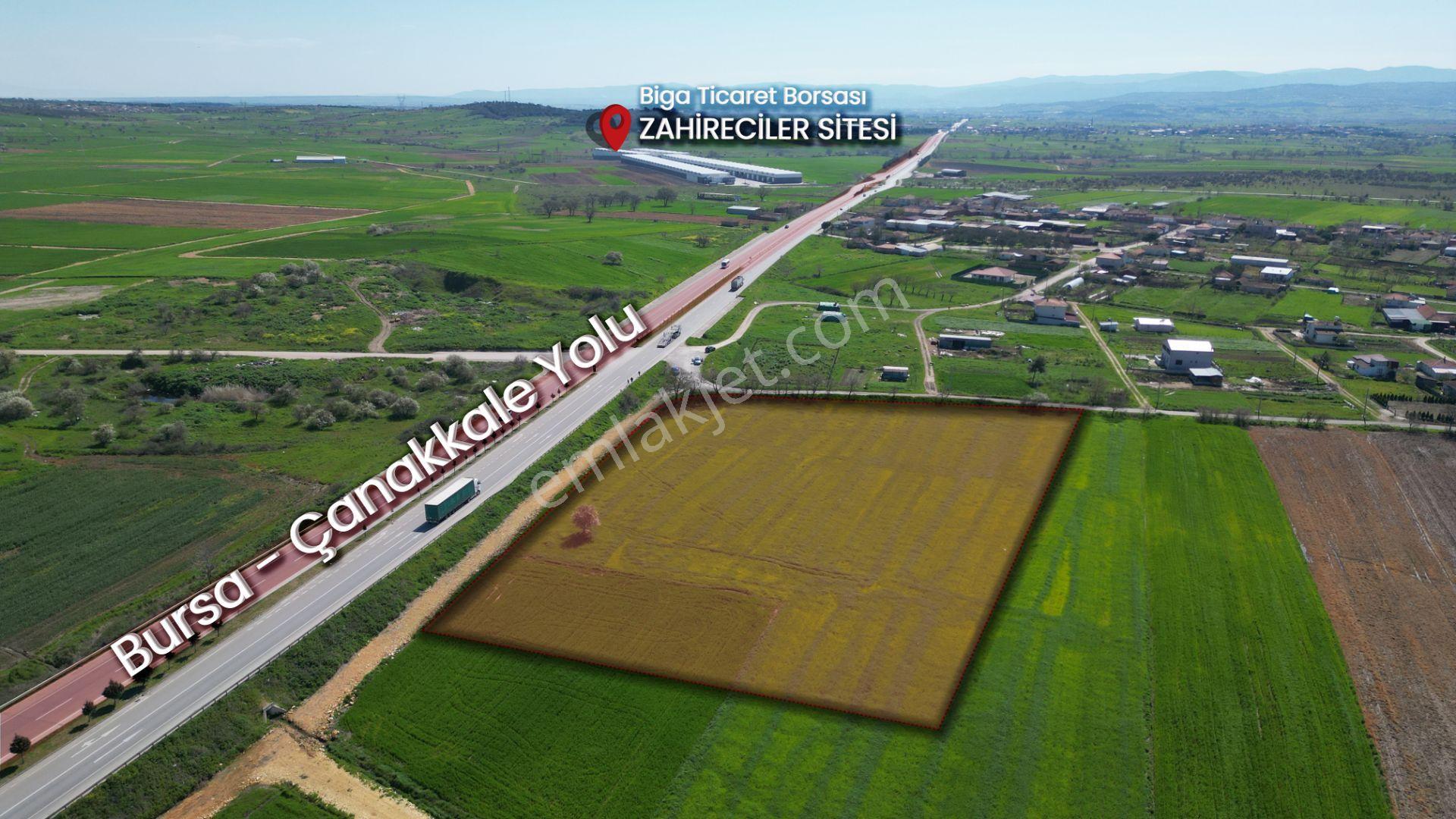 Biga Göktepe’de Çevre Yolu Ve Kadastral Yola Çift Cepheli Yatırım Fırsatı Tarla - Görsel 4