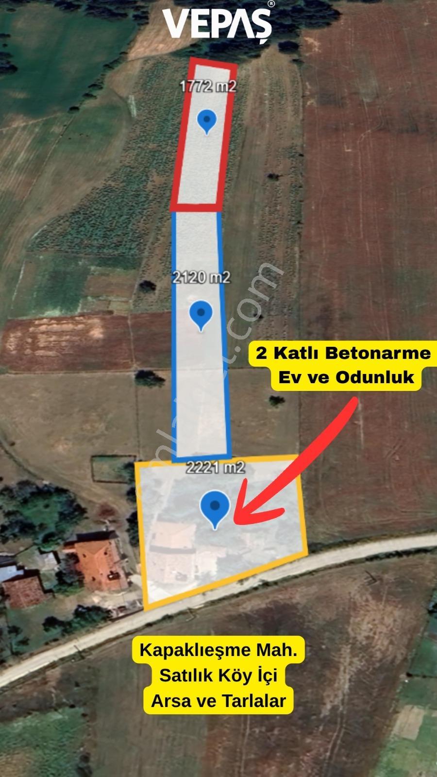 Vepaş'tan Kapaklı Eşme Mah. Satılık Ev Ve Tarlalar Tek Tapu - Görsel 3